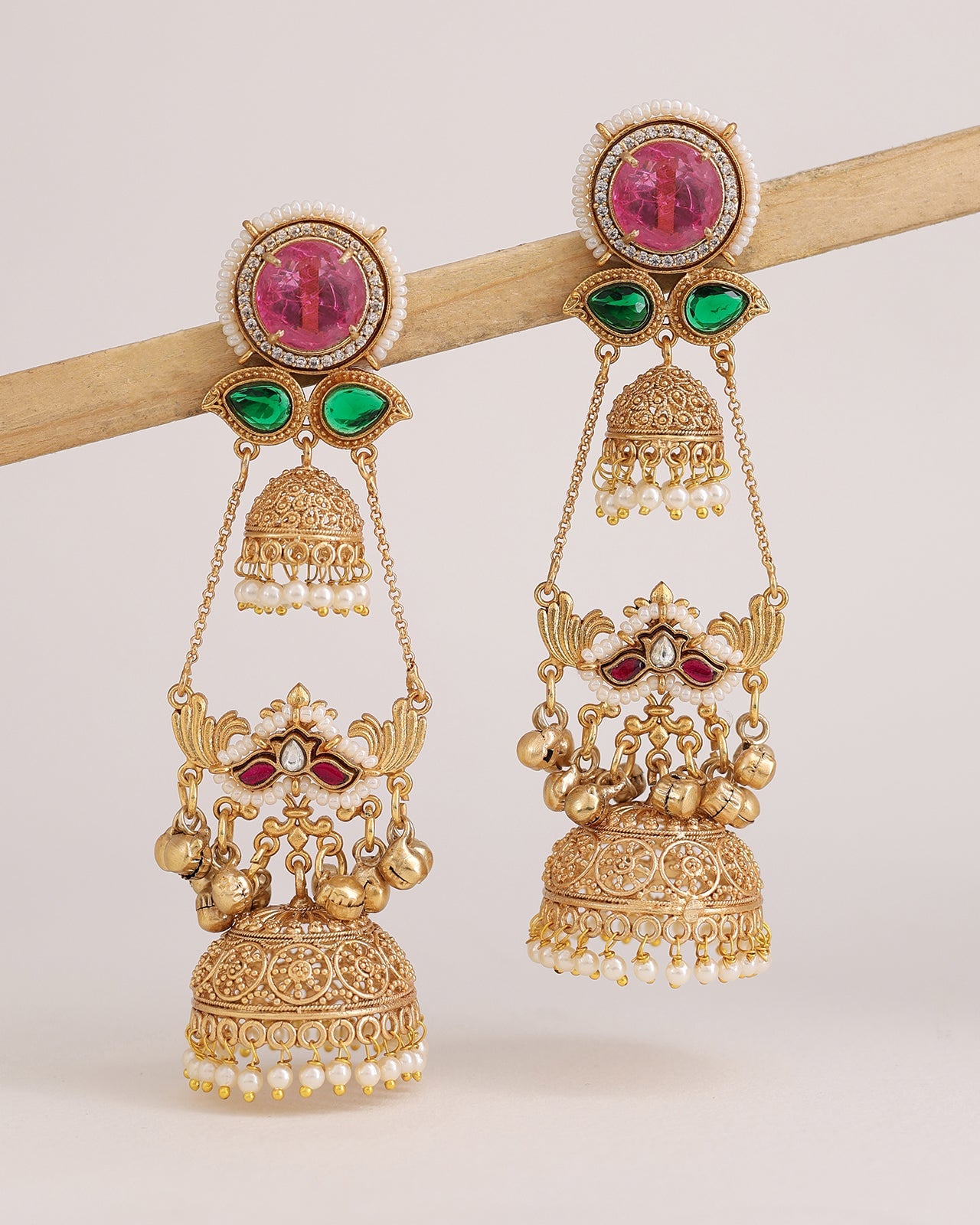 Seeshmahal Premium Gold Jhumki