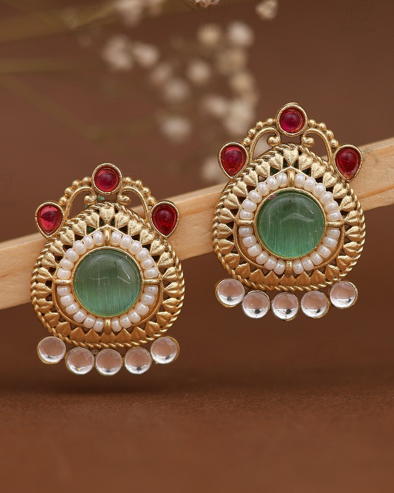 Meenakshi Premium Gold Studs