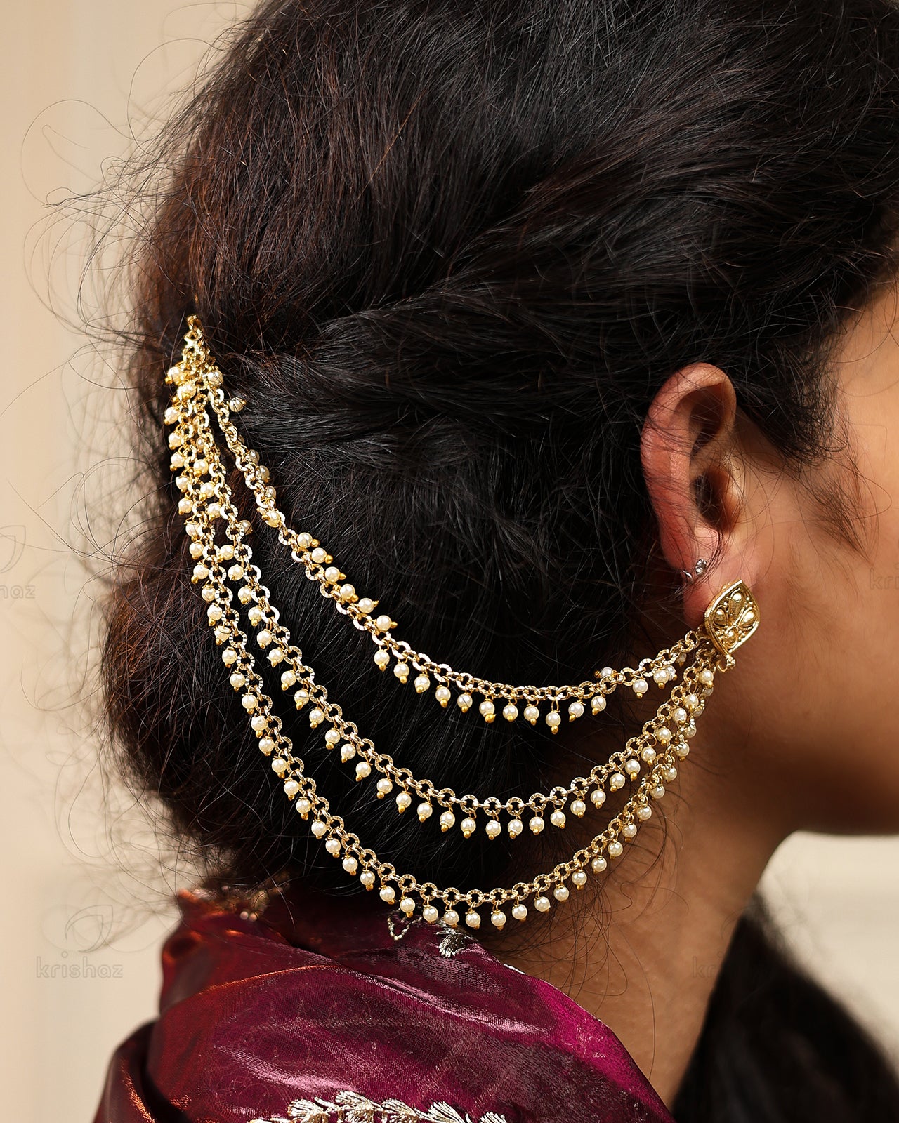 Rati Premium Gold Earchain