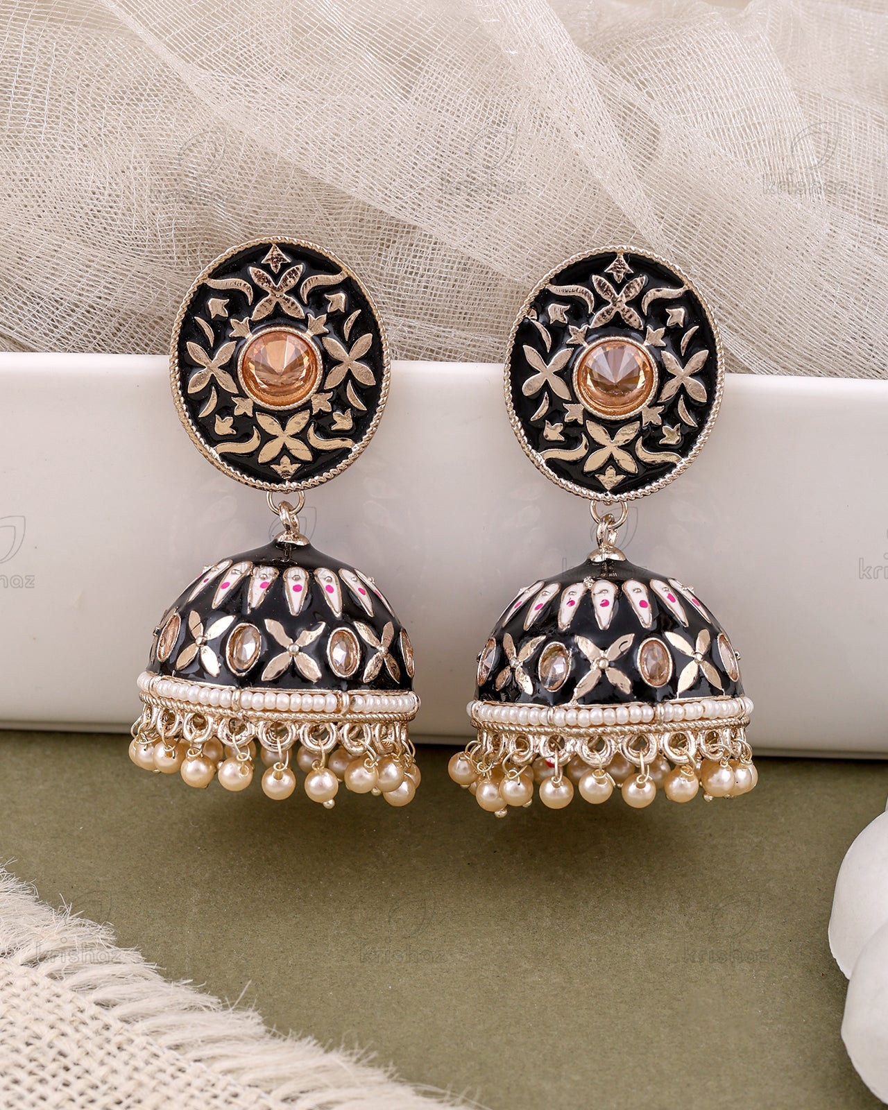 Rukmani Kundan Jhumki-M