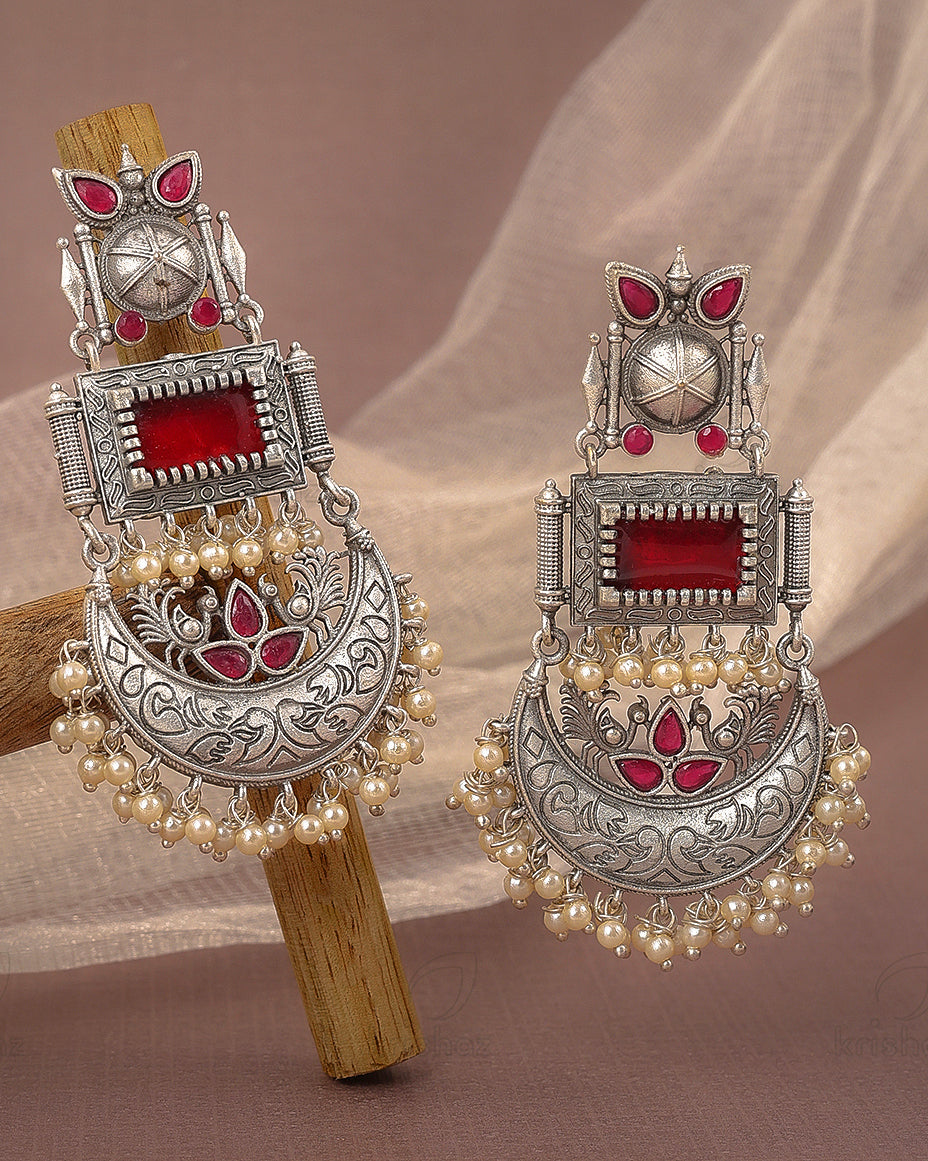 Noor Peacock Dangler Earrings