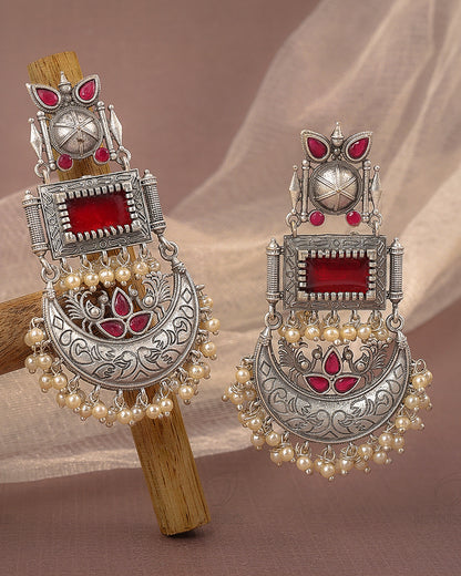 Noor Peacock Dangler Earrings