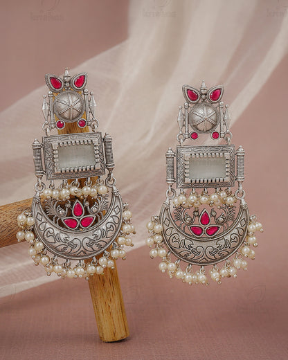 Noor Peacock Dangler Earrings