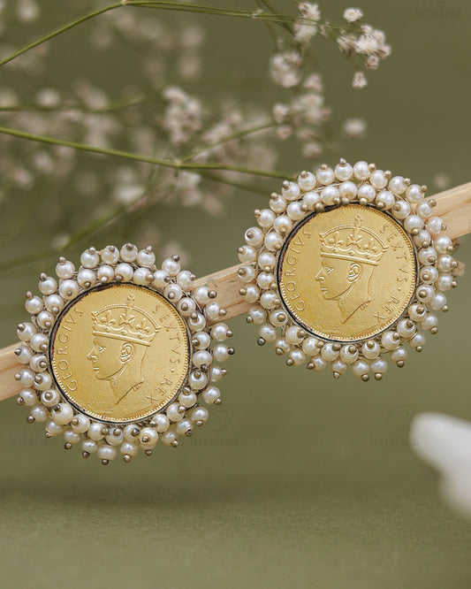 King Of Pearls Studs Earrings