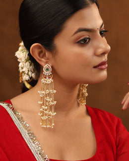 Karishma Kashmiri Gold Dangler