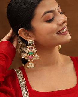 Preeti Mohan Premium Gold Jhumki