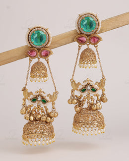 Seeshmahal Premium Gold Jhumki