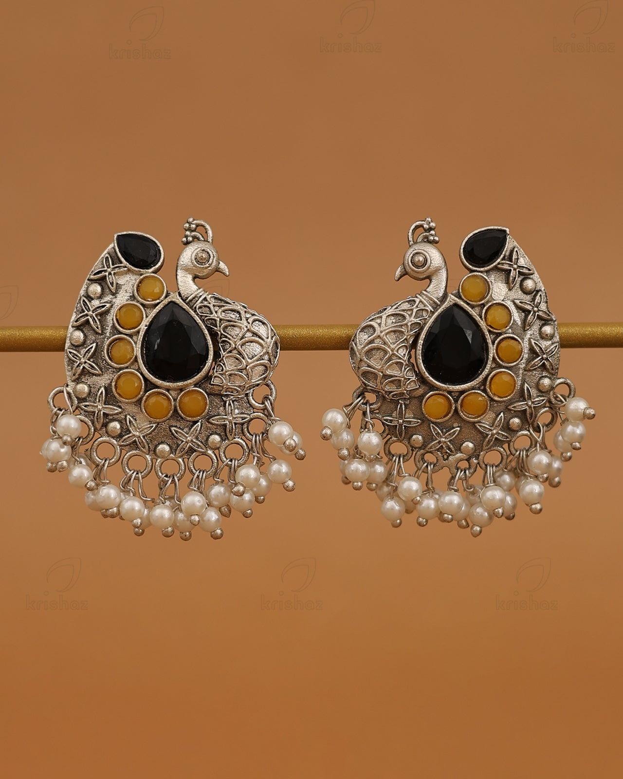 Shyla Peacock Stud Earrings - wxo