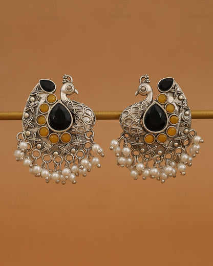 Shyla Peacock Stud Earrings - wxo