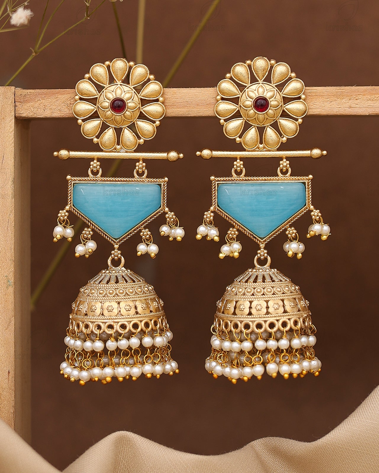 Guldasta  Jhumki Earrings