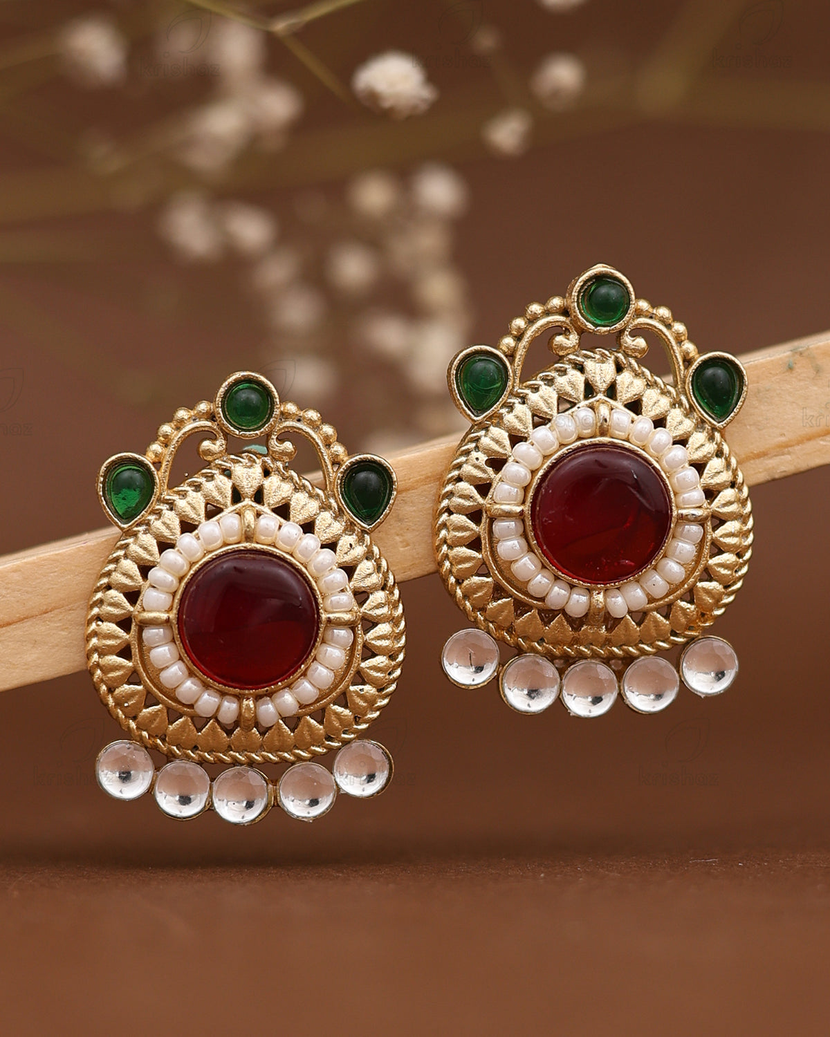 Meenakshi Premium Gold Studs