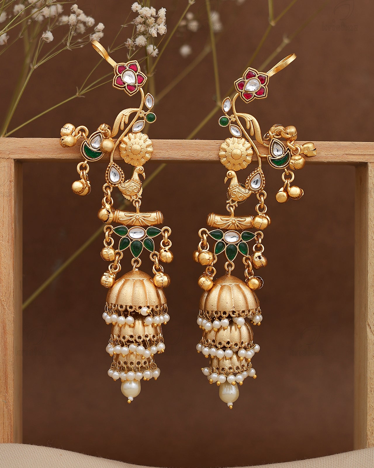 Phool Bageecha Premium Earcuff Jhumki