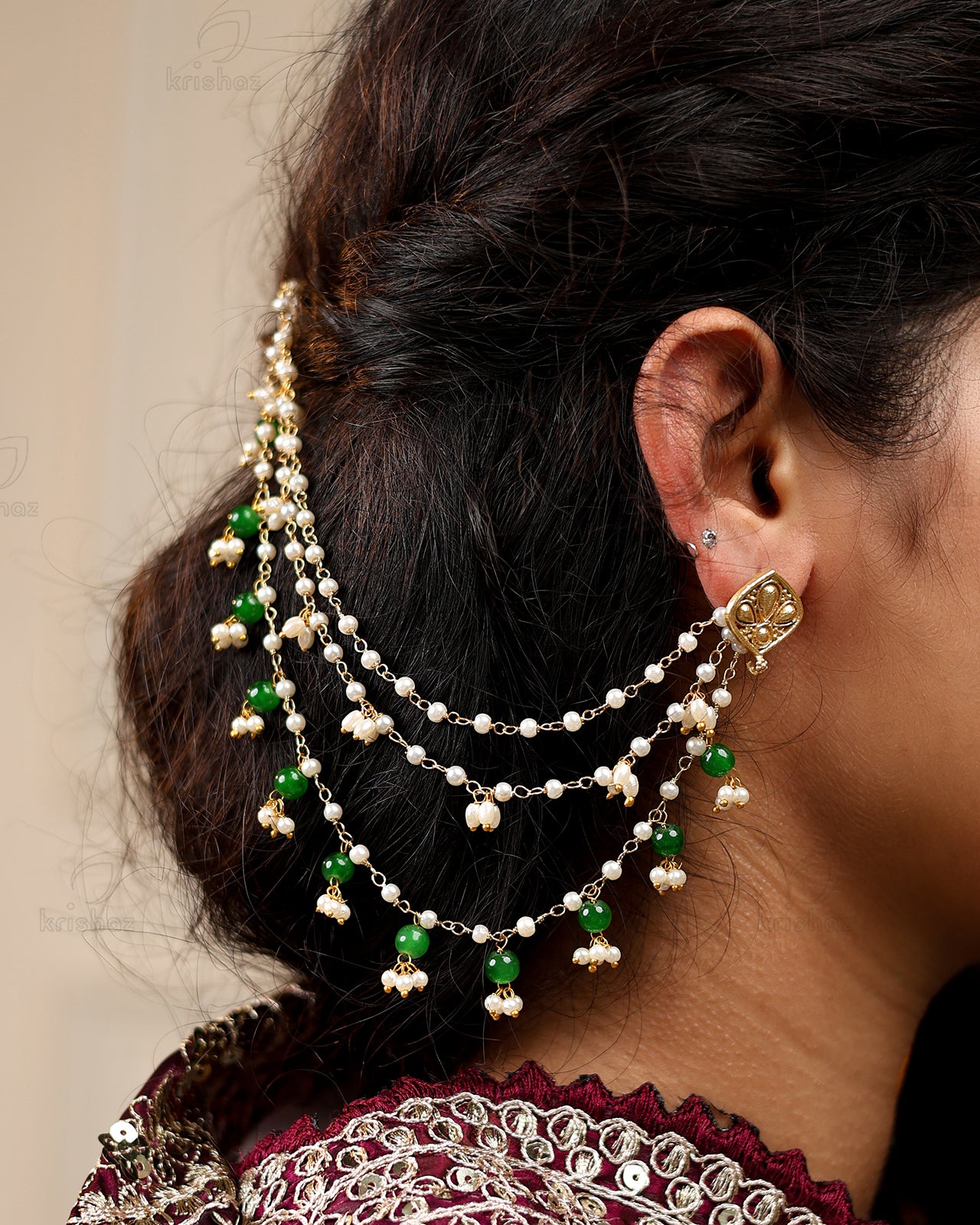 Kiya Premium Gold Earchain