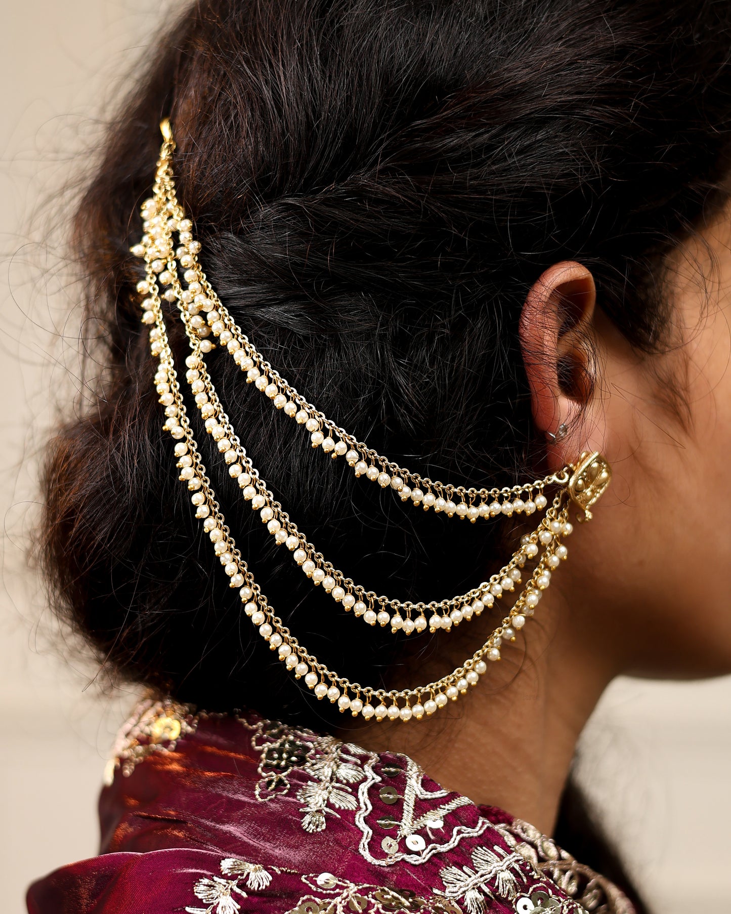 Madhu Premium Gold Earchain