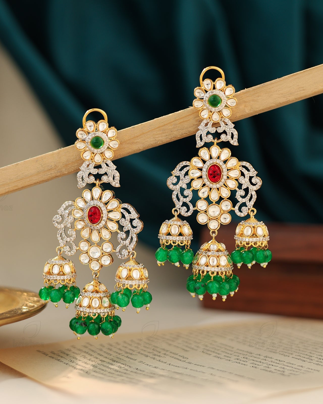 Preet 22k Gold Plated Danglers