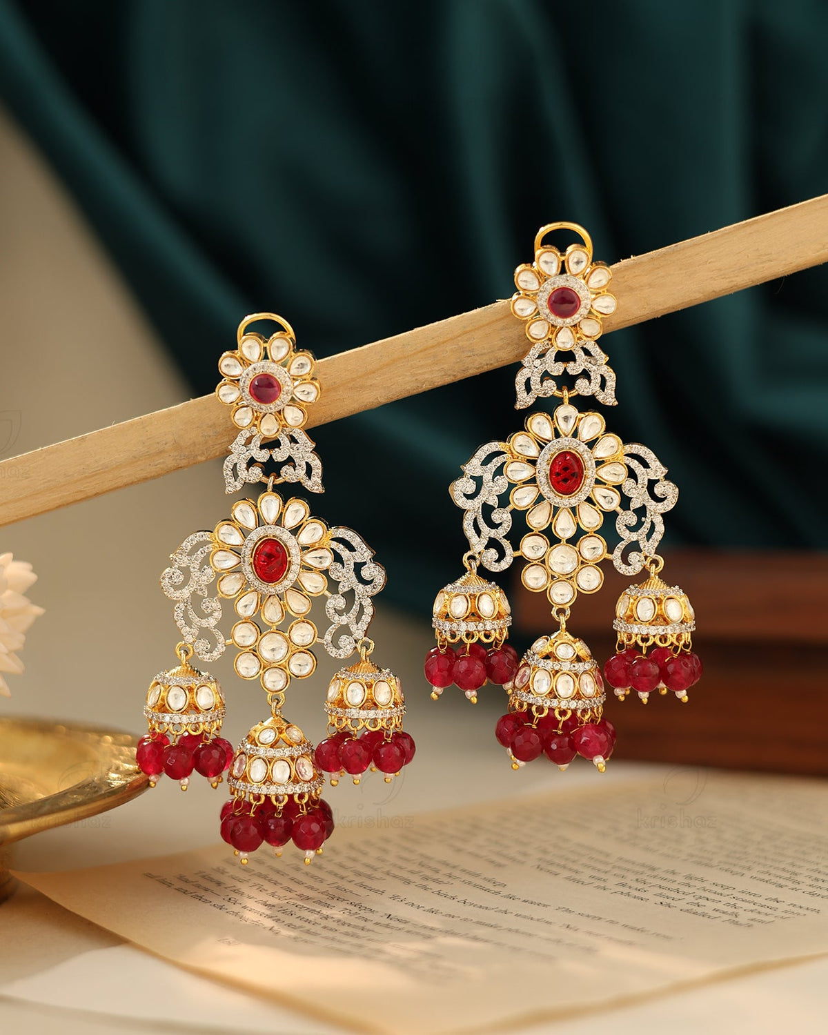 Preet 22k Gold Plated Danglers