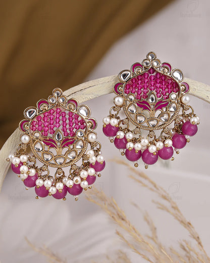 Usha Kundan Stud Earrings