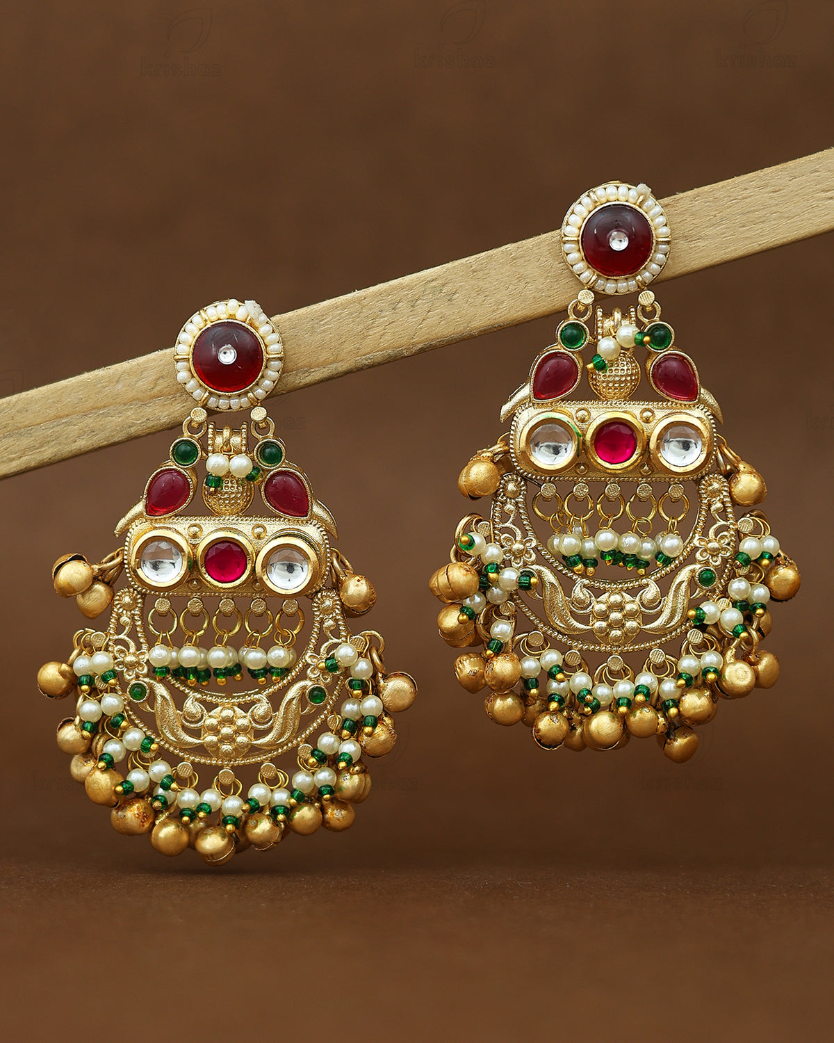 Kiyana Premium Golden Danglers