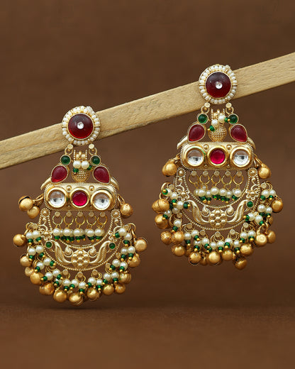 Kiyana Premium Golden Danglers