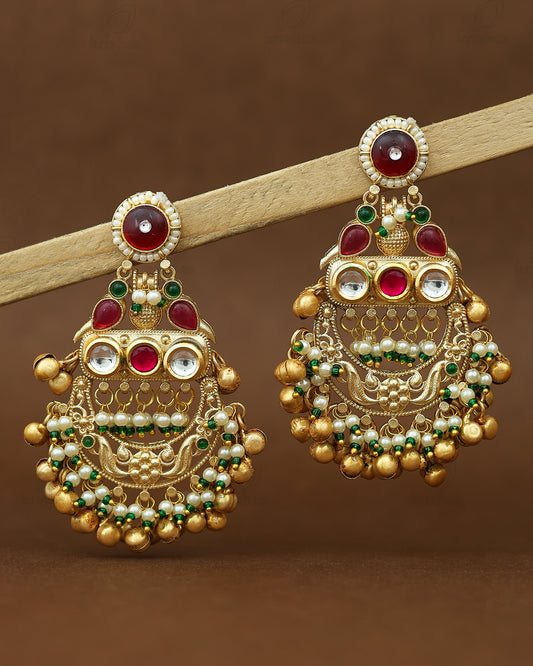 Kiyana Premium Golden Danglers