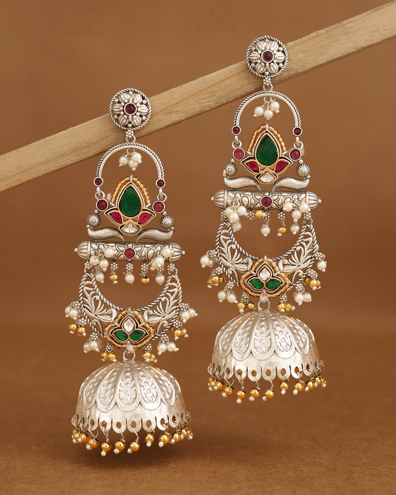 Shravanthi Long Jhumka Earrings
