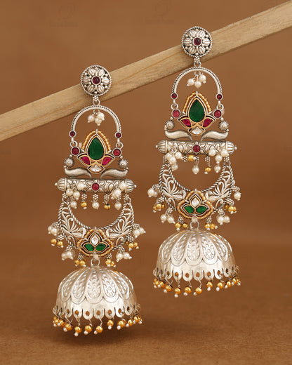 Shravanthi Long Jhumka Earrings