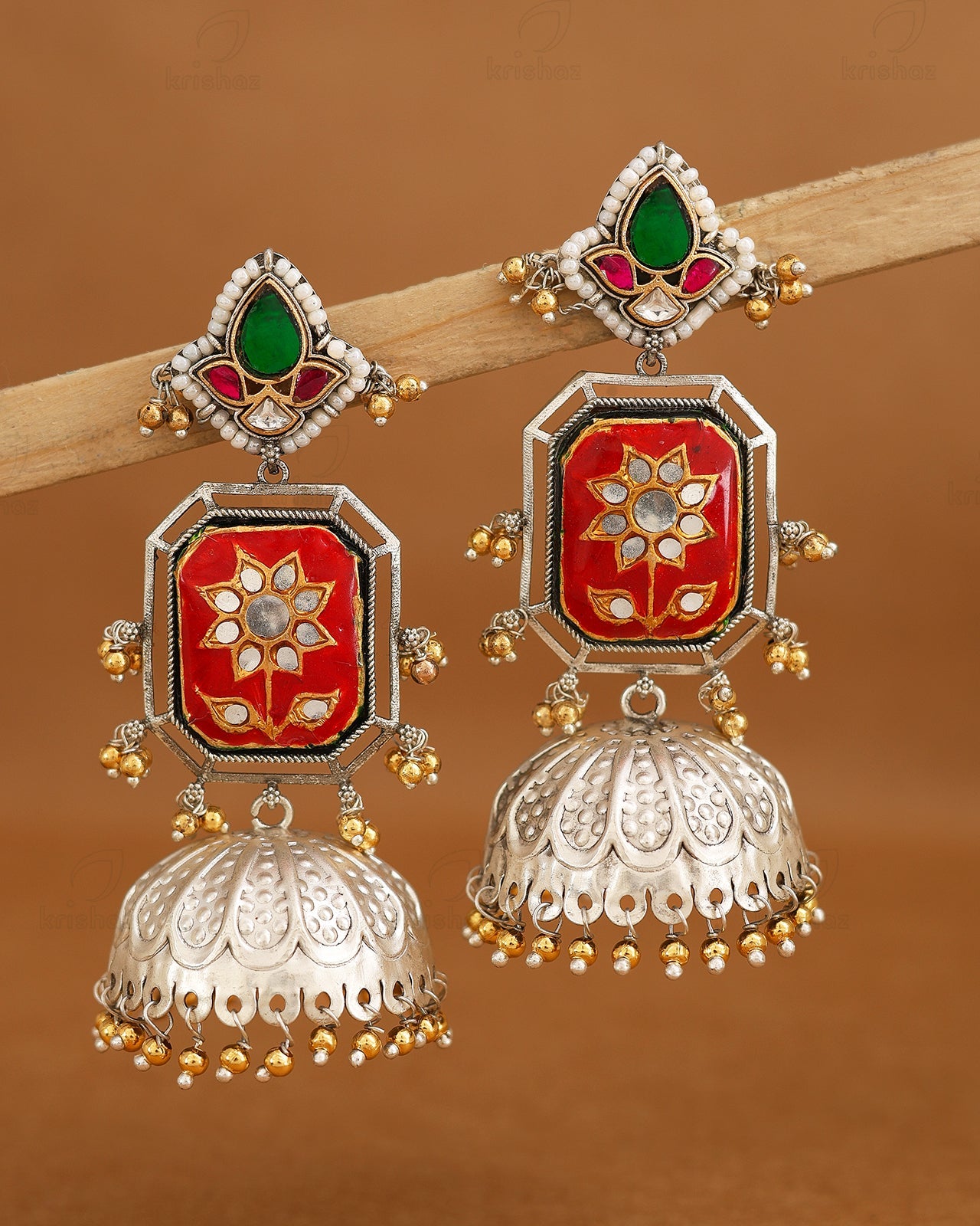 Vrinda Premium Jhumki Earrings