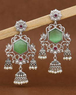Ruhani Silver Dangler Earrings