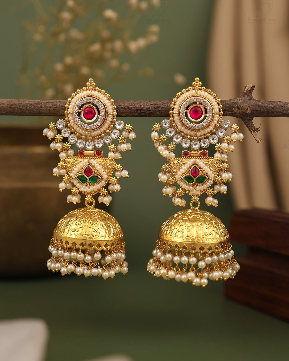 Samantha Premium Gold Jhumki