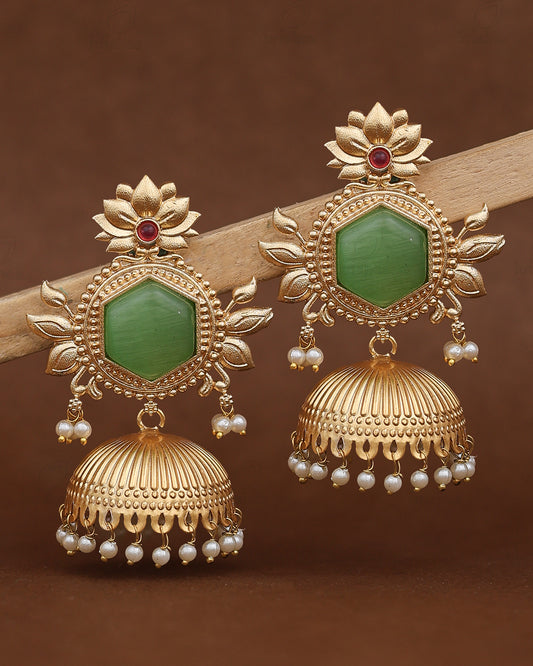 Simran Gold Jhumki Earrings