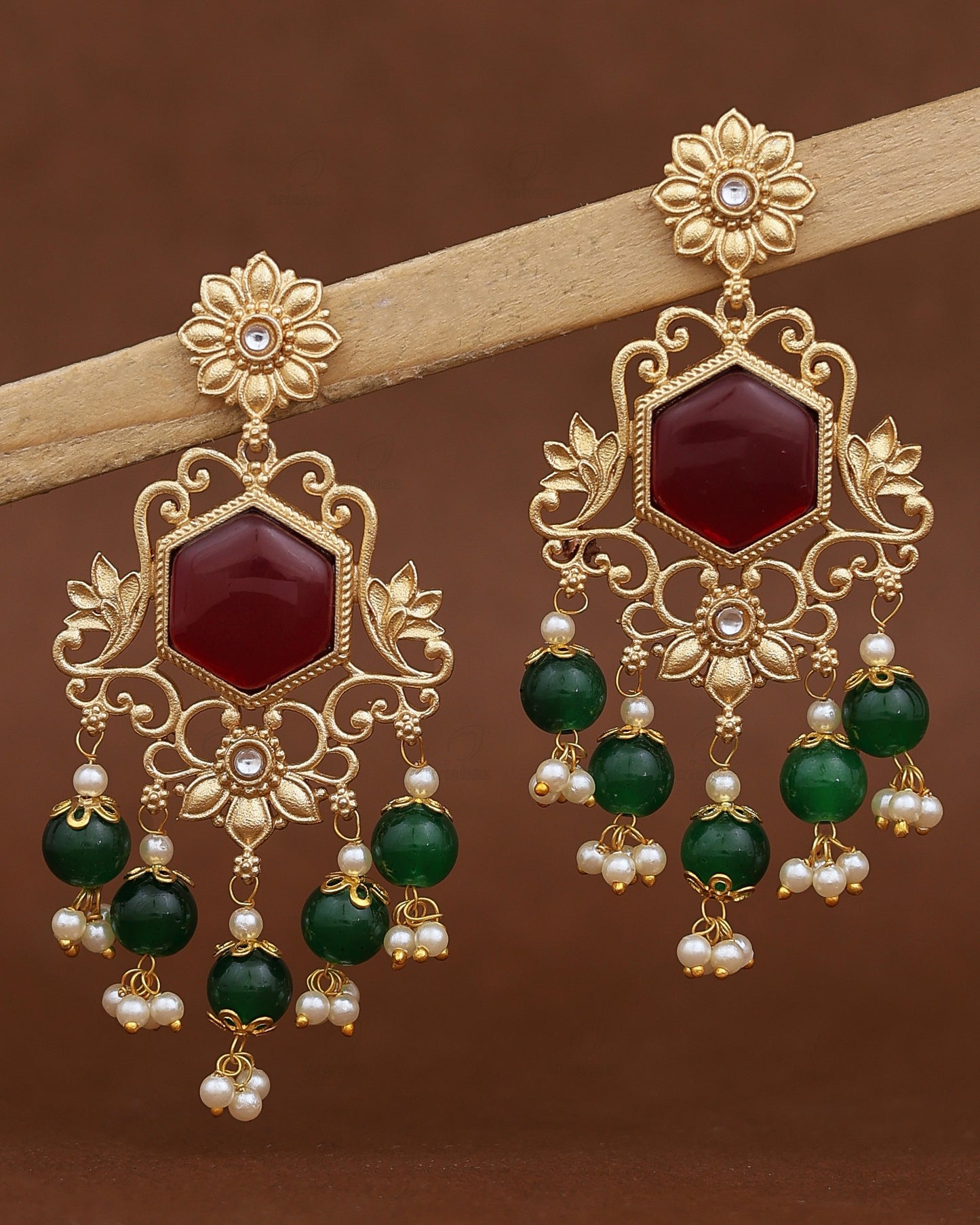 Nikhat Premium Gold Danglers
