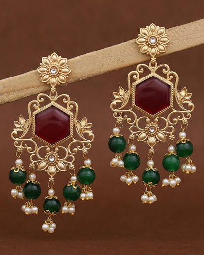 Nikhat Premium Gold Danglers