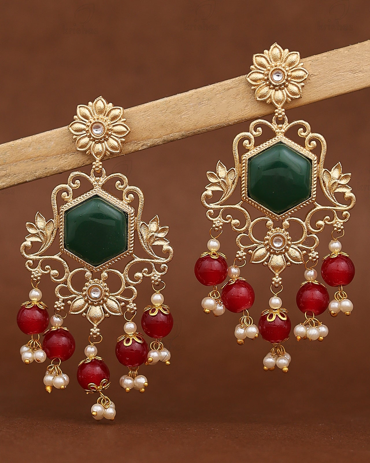 Nikhat Premium Gold Danglers