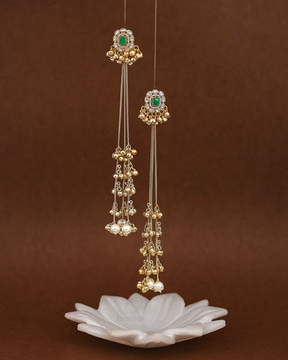 Samyra Kashmiri Gold Dangler