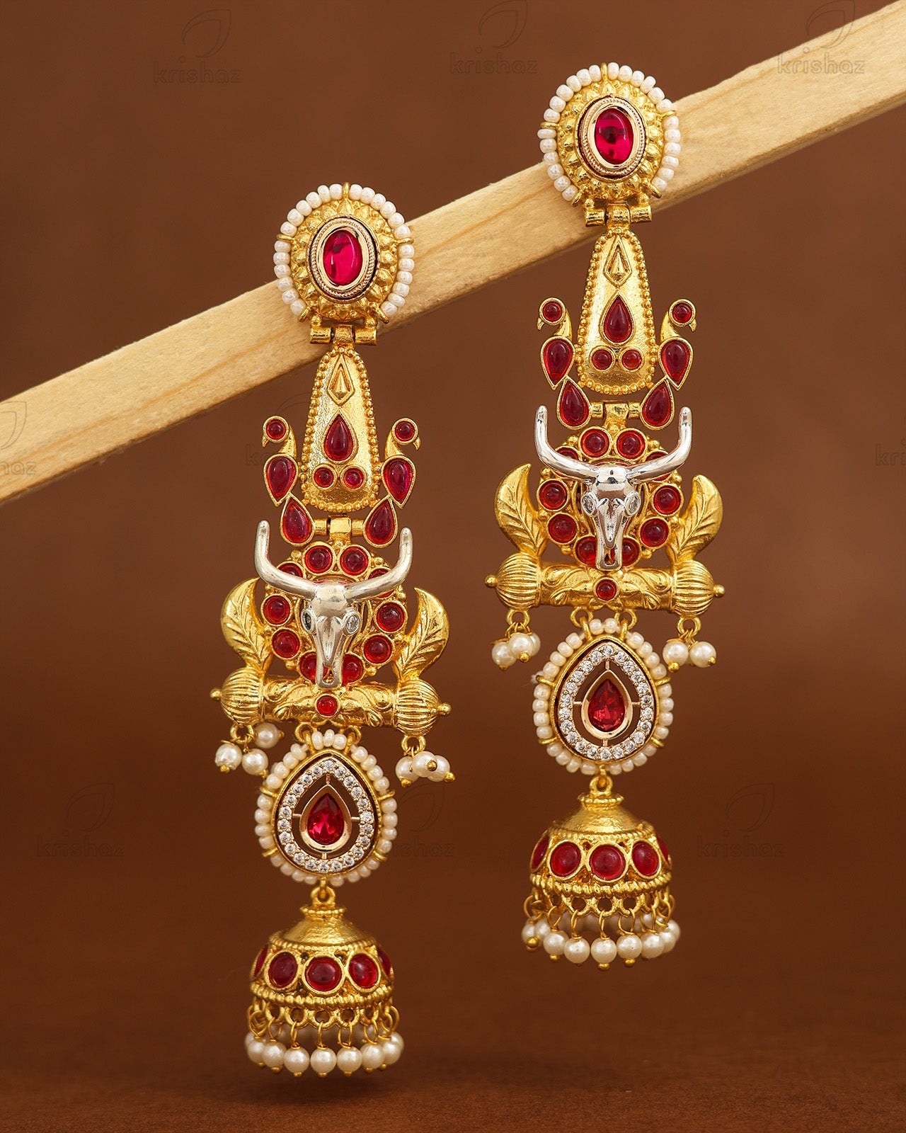 Nandita Gold Jhumki Earrings