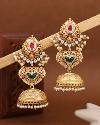 Samyukta Gold Jhumki Earrings