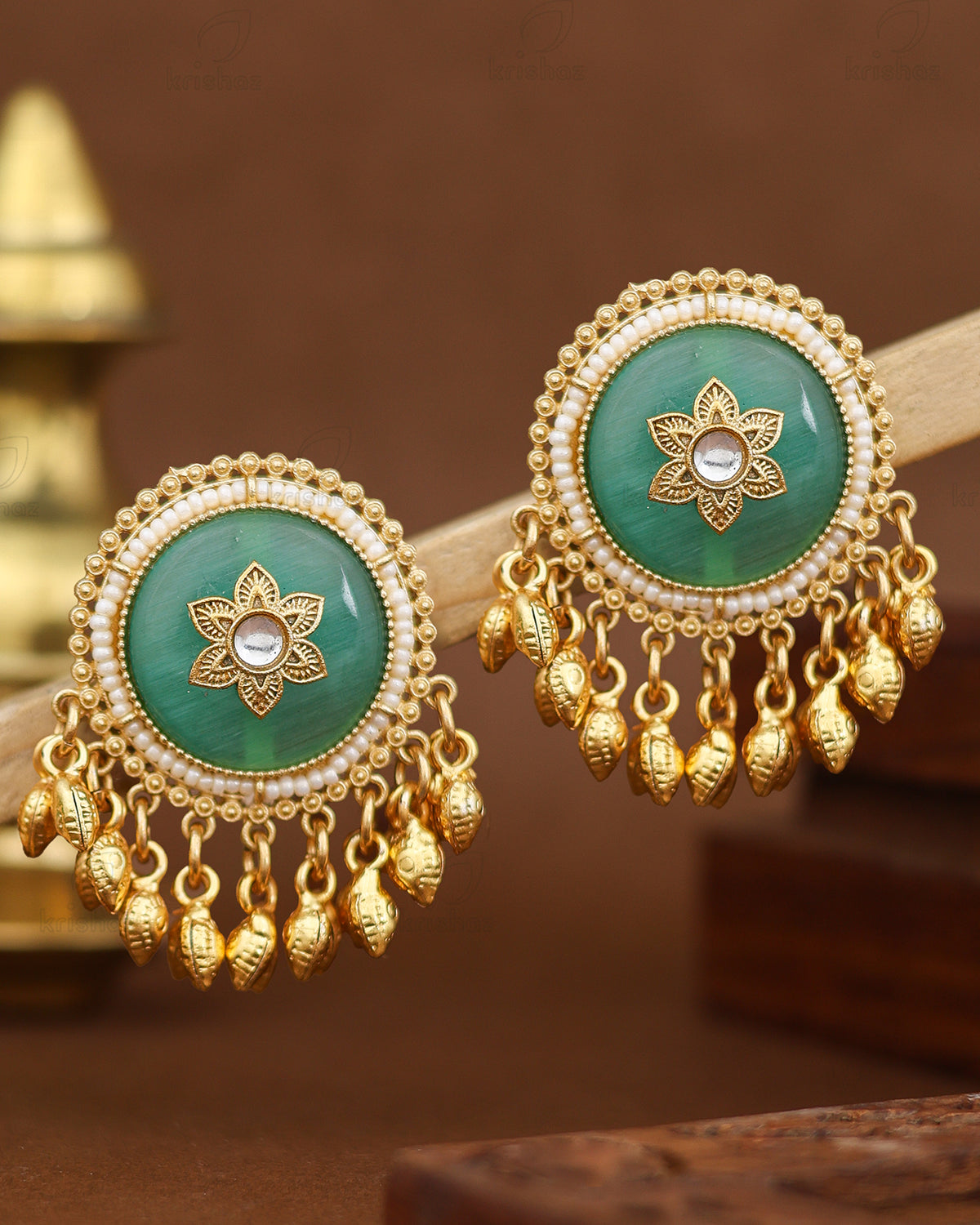 Gulmohar Premium Gold Studs