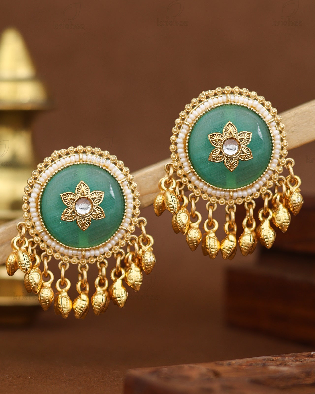 Gulmohar Premium Gold Studs