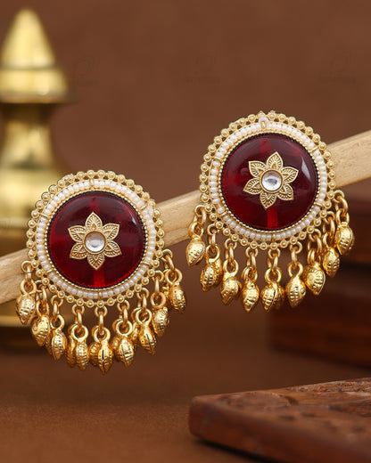 Gulmohar Premium Gold Studs
