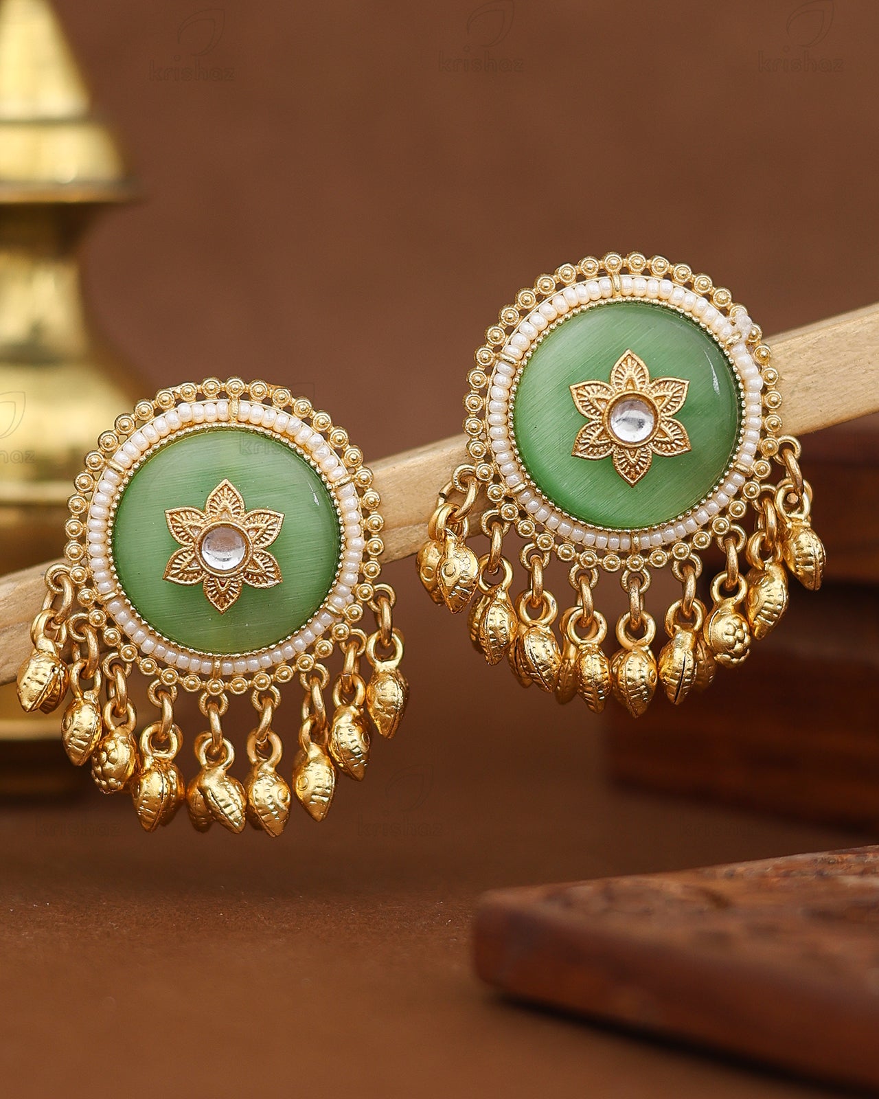 Gulmohar Premium Gold Studs