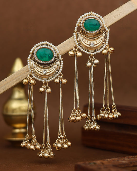 Chandrika Kashmiri Gold Dangler
