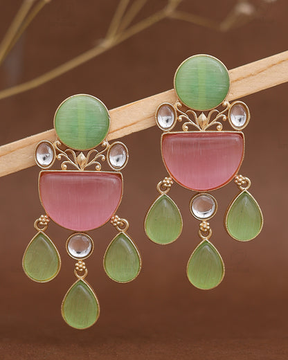 Jelly Gold Dangler Earrings