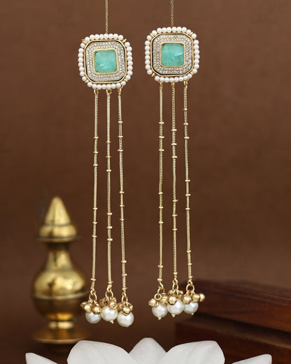 Swara Kashmiri Gold Dangler