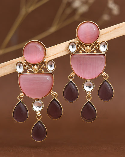 Jelly Gold Dangler Earrings