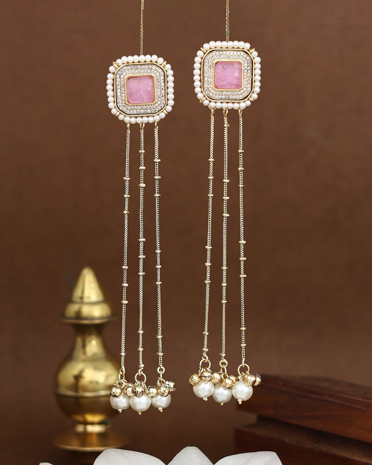 Swara Kashmiri Gold Dangler