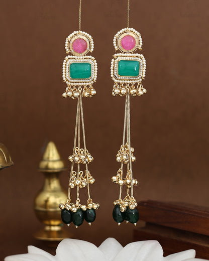 Shobita Kashmiri Gold Dangler