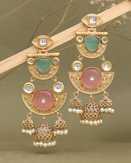 Kriti Premium Gold Jhumki Earrings