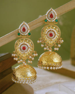 Manjusha Premium Gold Jhumki