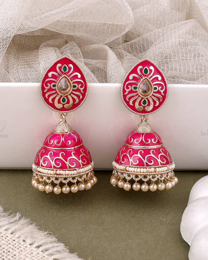 Alisha Kundan Jhumki Earrings