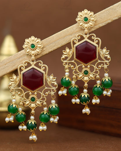 Nikhat Premium Gold Danglers